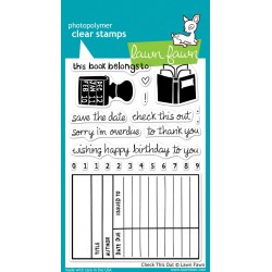 Lawn Fawn CHECK THIS OUT stamp set - DISCONTINUED